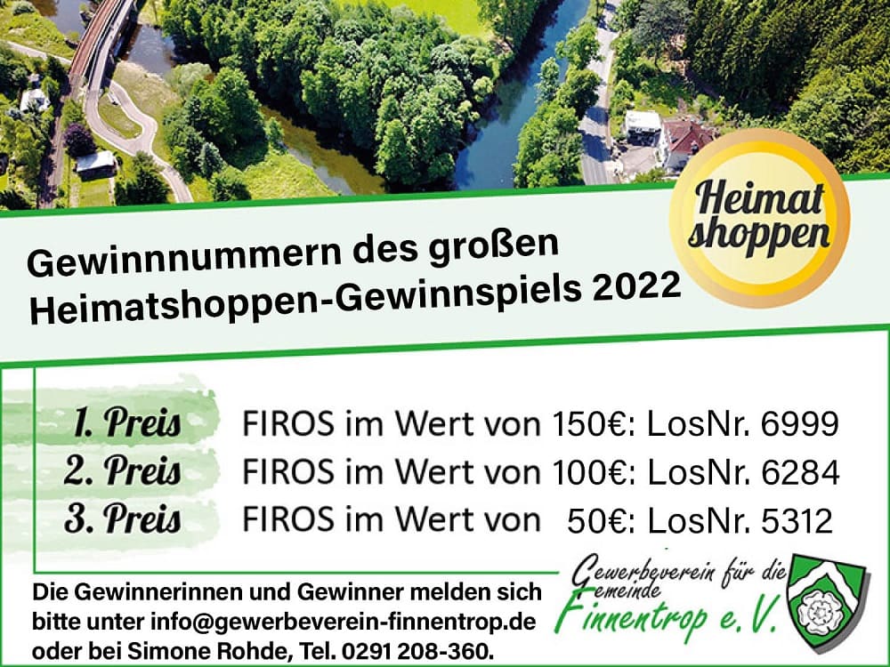 Anzeige Heimatshoppen BekanntgabeGewinnnummern LokalPlus 01