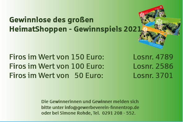 Gewinnzahlen HeimatShoppen